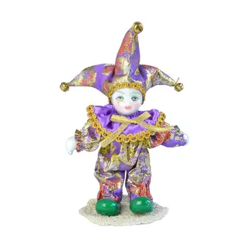 Кукла-клоун, изящный орнамент, эффектная маленькая кукла-клоун для праздничных сувениров