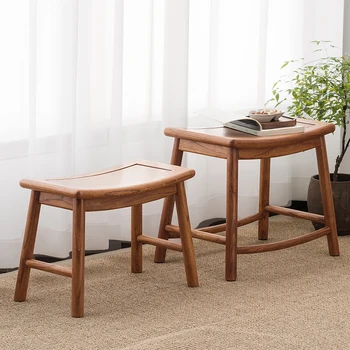 Кухонные табуреты Китайские обеденные стулья из цельного дерева, Многофункциональный комод, Изогнутая мебель для дома, прочная и устойчивая
