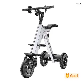 Легкий складной электрический скутер мощностью 350 Вт для двух родителей и детей, модный портативный мини-трехколесный скутер с детьми