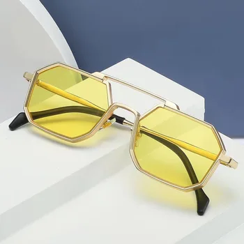 Летние новые модные солнцезащитные очки в металлической оправе, мужские и женские очки для вождения, великолепные солнцезащитные очки в европейском и американском стиле