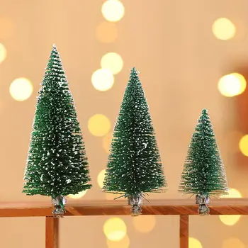 Маленькие рождественские елки, миниатюрные рождественские елки с зажимом, реалистичные мини-рождественские елки, яркие цвета, не выцветающие для