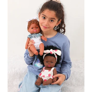 Маленькие Черные Кукольные Игрушки, Играющие В Реквизит, Реалистичные Детские Куклы-Симуляторы