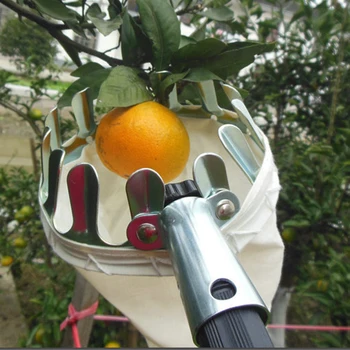 Металлическая машина для сбора фруктов, Садовые инструменты для сбора яблонь, персиков, высоких деревьев, сумка для сбора фруктов, принадлежности для фермы и сада