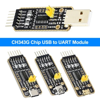 Микросхема CH343G USB-модуль UART Micro USB / Mini USB / Type-A / Type-C USB-последовательный адаптер 50bps-6Mbps USB-плата TTL ESD
