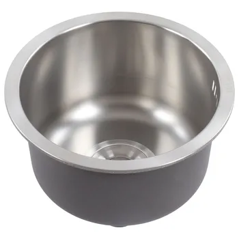 Мини-круглая кухонная раковина из нержавеющей стали, круглая раковина со сливной трубой, кухонный умывальник диаметром 30 см