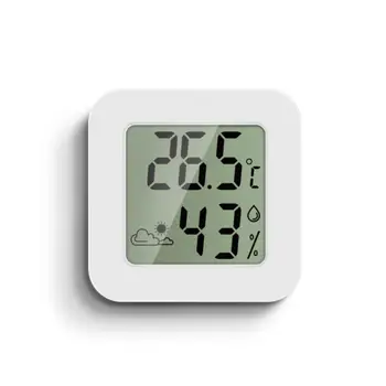 Мини Цифровой термометр Гигрометр Измеритель влажности в помещении, датчик температуры, Метеостанция с батареей