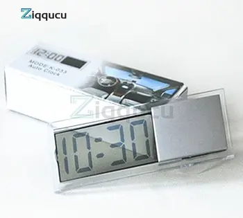 Мини-цифровые автомобильные электронные часы 2 в 1, высококачественные мини-цифровые автомобильные электронные часы, мини-прочный Прозрачный ЖК-дисплей