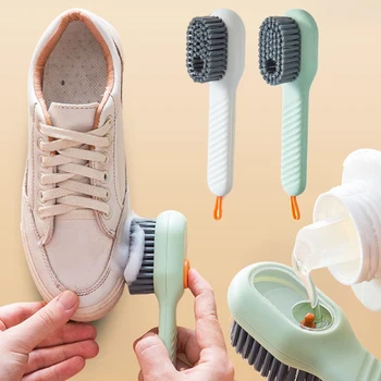 Многофункциональные щетки для обуви С дозатором мыла, щетка с длинной ручкой, средство для чистки одежды, обуви, домашнего белья. Щетка для чистки