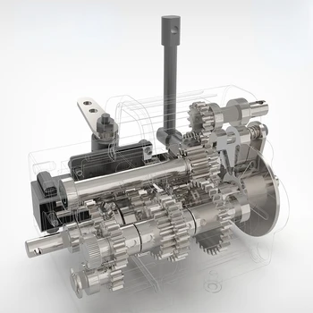 Модель двигателя пятиступенчатая коробка передач Подходит для модели радиоуправляемого автомобиля General Machinery Toy Boy Gift