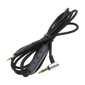 Модернизированный кабель для наушников ATH M50X M40X M70X - Провод в оплетке и встроенный микрофон - для бесперебойной работы с вызовами R9UA