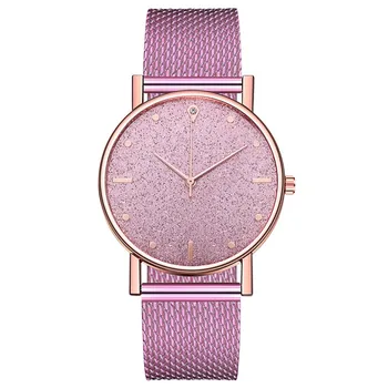 Модные женские кварцевые часы с силиконовым ремешком в стиле ретро со звездным небом и бриллиантами, новые женские модные наручные часы часы женские 2023 тренд