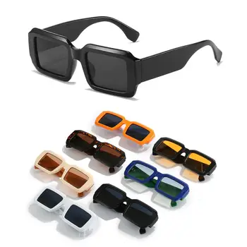 Модные очки с защитой от UV400 ярких цветов, прямоугольные солнцезащитные очки в ретро-дизайне для женщин, солнцезащитные очки оттенков