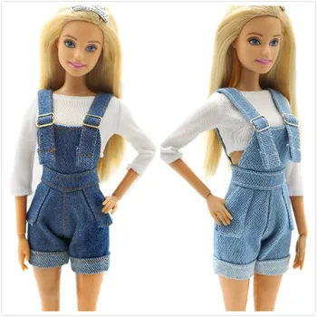 Модные подтяжки Брюки Комплект одежды для куклы Barbie 1/6 BJD SD Одежда и аксессуары для переодевания в игровой дом