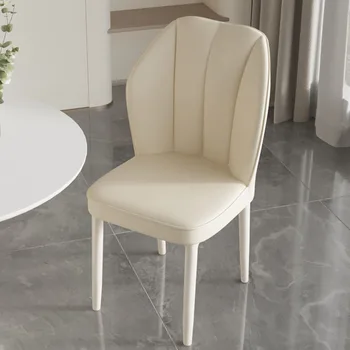 Модные Современные обеденные стулья Белые Дизайнерские обеденные стулья в скандинавском стиле для спальни, Кожаная мебель для дома Sedie Da Pranzo