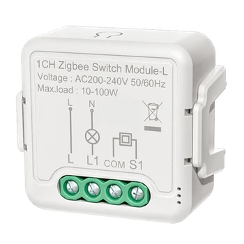 Модуль выключателя света Tuya Zigbee Без нейтрального провода, 2-полосное управление, умный выключатель своими руками, работает с Alexa Google Home