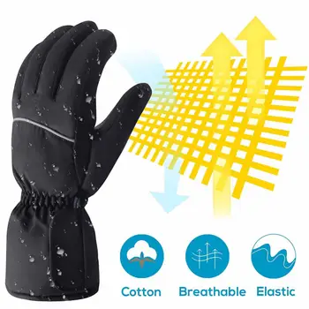 Мотоциклетные перчатки с подогревом, смесь искусственного меха и хлопка, тепло равномерно, быстро нагревается, перчатки с подогревом из углеродного волокна 230 г, черные