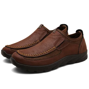Мужская повседневная обувь, Дышащая мужская спортивная обувь, мужская легкая уличная деловая обувь на плоской подошве, мужская обувь на толстой подошве