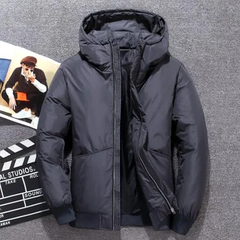 Мужская уличная зимняя толстая куртка на молнии, теплая пуховая куртка с капюшоном, треккинговые парки, мужское пальто s
