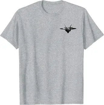 Мужская футболка JHPKJF-22 Raptor с силуэтом истребителя с коротким рукавом, повседневная летняя рубашка с круглым вырезом из 100% хлопка
