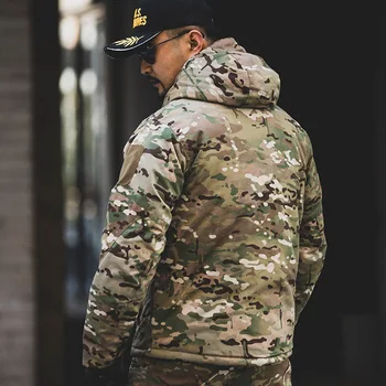 Мужские военные камуфляжные флисовые тактические куртки CP, водонепроницаемая ветровка Softshell, зимнее армейское пальто с капюшоном, охотничья одежда