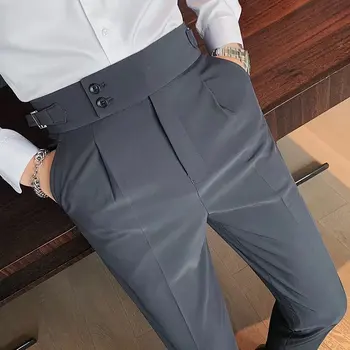 Мужские официальные брюки Свободного кроя, мужские летние Новые Легкие деловые Профессиональные брюки, Темпераментные Универсальные повседневные брюки