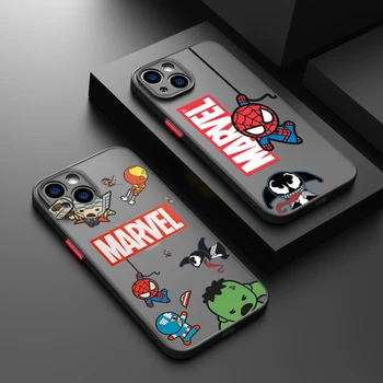 Мультфильм Marvel Hero Халк Для iPhone 14 13 Pro Max 12 Pro Max 11 Pro Max Xs XR 7 6 Plus Матовый Полупрозрачный Чехол Для Телефона