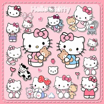 Мультяшные милые наклейки Hello Kitty Cat, Кружка для мобильного телефона, ноутбука, Ipad, Водонепроницаемые наклейки для украшения тела, Приятные Милые украшения, Подарки