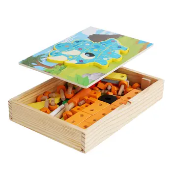 Набор деревянных гаек и болтов Развивающие игрушки Монтессори подходящей формы и цвета для дошкольников мальчиков девочек от 3 лет Отличные подарки