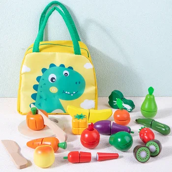 Набор детских маленьких игрушек, игрушка для резки свежих фруктов и овощей, забавный костюм для моделирования кухни, Обучение еде, Ранние развивающие подарки