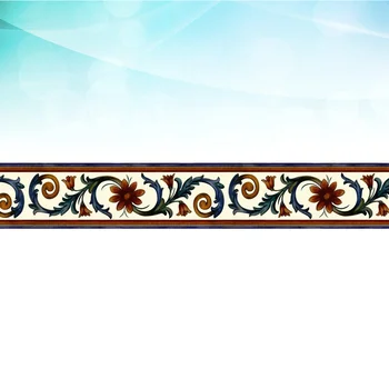 Наклейка-кайма для обоев с цветочным рисунком, линия талии, наклейка на стену, водонепроницаемая самоклеящаяся кайма для обоев из ПВХ (10 см x 10 м)