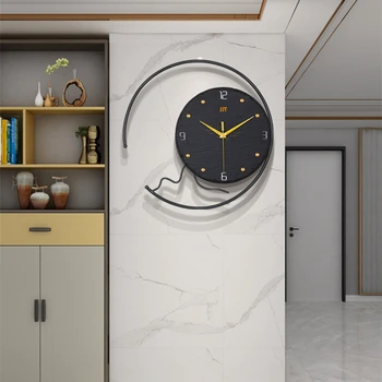 Настенные часы из натурального камня для гостиной, декоративные часы в скандинавском стиле, современные простые подвесные