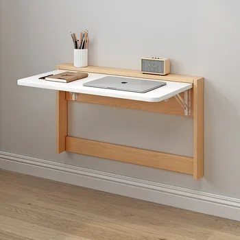 Настенный настольный органайзер Из массива дерева Складной Компьютерный стол Многофункциональный стол для чтения Устойчивые офисные столы с нагрузкой