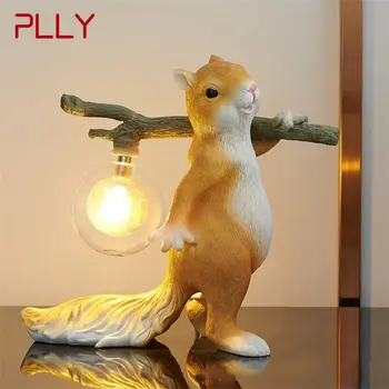 Настольная лампа PLLY Nordic Creative Squirrel LED Декоративная для дома, детей, маленькая настольная лампа