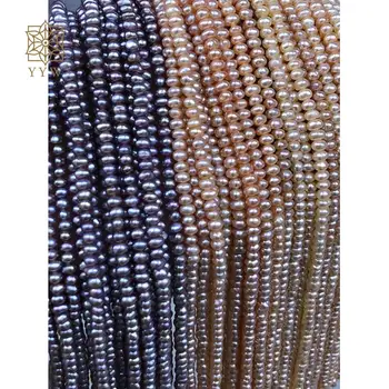 Натуральный пресноводный жемчуг в стиле барокко, россыпные бусины 3,80 мм, фиолетовый разделительный камень Для изготовления ювелирных изделий, аксессуары для ожерелья и браслета 
