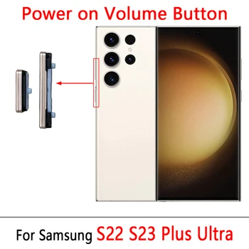 Новая Кнопка Питания Для Samsung Galaxy S22 S23 Plus Ultra Боковая Кнопка Включения Выключения Держатель Адаптера Нажимная Боковая Клавиша Включения Кнопка Регулировки Громкости Запчасти