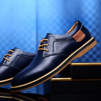 Новая повседневная мужская обувь для взрослых из натуральной кожи высокого качества, роскошный итальянский стиль, Большой размер, Английская деловая обувь, повседневная комфортная обувь