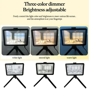 Новая светодиодная подсветка, 3 режима, регулируемые треугольным кронштейном, USB-плагин для домашнего декора без батареек, подсветка, подарки для рисования