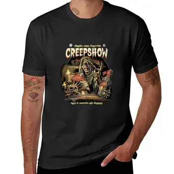 Новая футболка СЕРИИ CREEPSHOW, одежда в стиле хиппи, черные футболки, топы больших размеров, забавные футболки, мужская хлопковая футболка