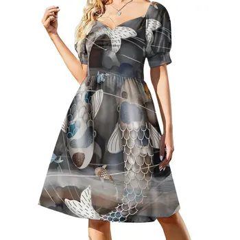 Новое платье без рукавов для пруда с рыбками Koi элегантные женские комплекты вечернее платье женское платье женское летнее