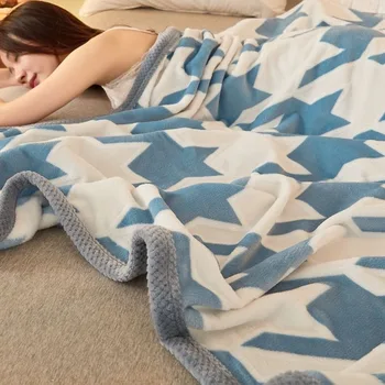 Новое супер Теплое одеяло из плотной фланели из кораллового флиса, осенне-зимнее покрывало для взрослых, одеяло разных размеров для односпальной двуспальной кровати
