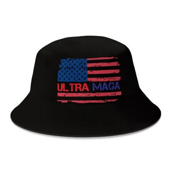 Новые летние шляпы Ultra Maga, которыми я горжусь, для уличной одежды унисекс, складная шляпа рыбака, панама для девочек и мальчиков, солнцезащитная кепка