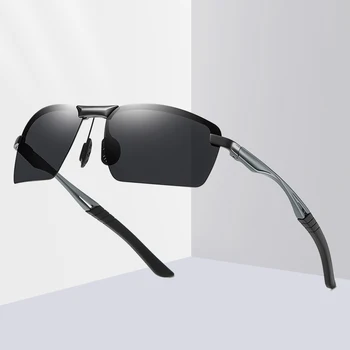 Новые мужские поляризованные солнцезащитные очки в алюминиево-магниевой оправе, спорт на открытом воздухе, Вождение, Солнцезащитные очки, Рыбалка, мужские очки UV400