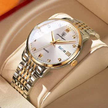 Новые мужские часы Полностью автоматические механические часы Бизнес Водонепроницаемые светящиеся часы Мужской модный бренд