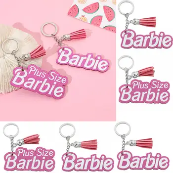 Новый аниме-брелок с надписью Barbie, Kawaii Fashion Y2K, брелок с кисточкой, Милая универсальная кукла Для девочек, Сумка, Аксессуары, Подарки, Игрушка