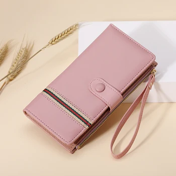 Новый длинный женский кошелек корейской версии, сумка для хранения, женский кошелек, сумка для карт большой емкости, кошелек на молнии, сумка для мобильного телефона с пряжкой