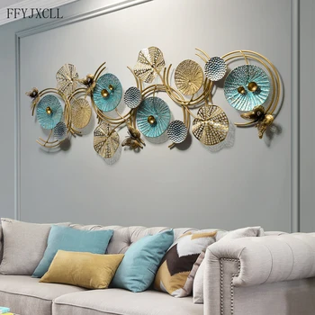 Новый фон для дивана в гостиной в китайском стиле, украшение стен Креативным металлическим утюгом, домашний декор, настенный светильник, роскошный декор стен