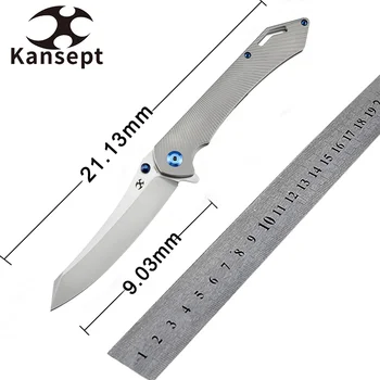 Ножи Kansept Складные ножи Corlbri Tech K1060 CPM-S35VN с титановой рукояткой Kmaxrom Предназначены для ежедневного ношения в городских условиях EDC