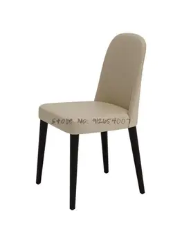 Обеденный стул Современный Минималистичный Стул Со Спинкой Стул Для Гостиной Стул Для Кофейни Легкий Роскошный Кожаный Стул Ins Art Home Nordic Chair