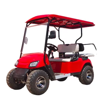 Обзорный электрический гольф-кар 48 В 60 В 4 кВт Электромобили Гольф-кары для взрослых на 4 места с внедорожными шинами