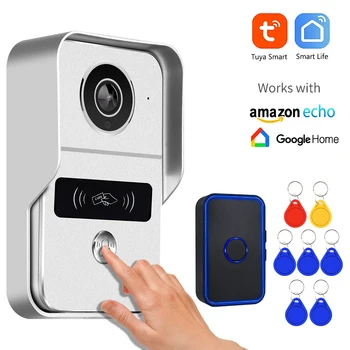 Обновите Tuya Smart Video Doorbell 1080P, беспроводной видеодомофон, дверной звонок с камерой, WiFi, камера Smart Doorbell для Google Home